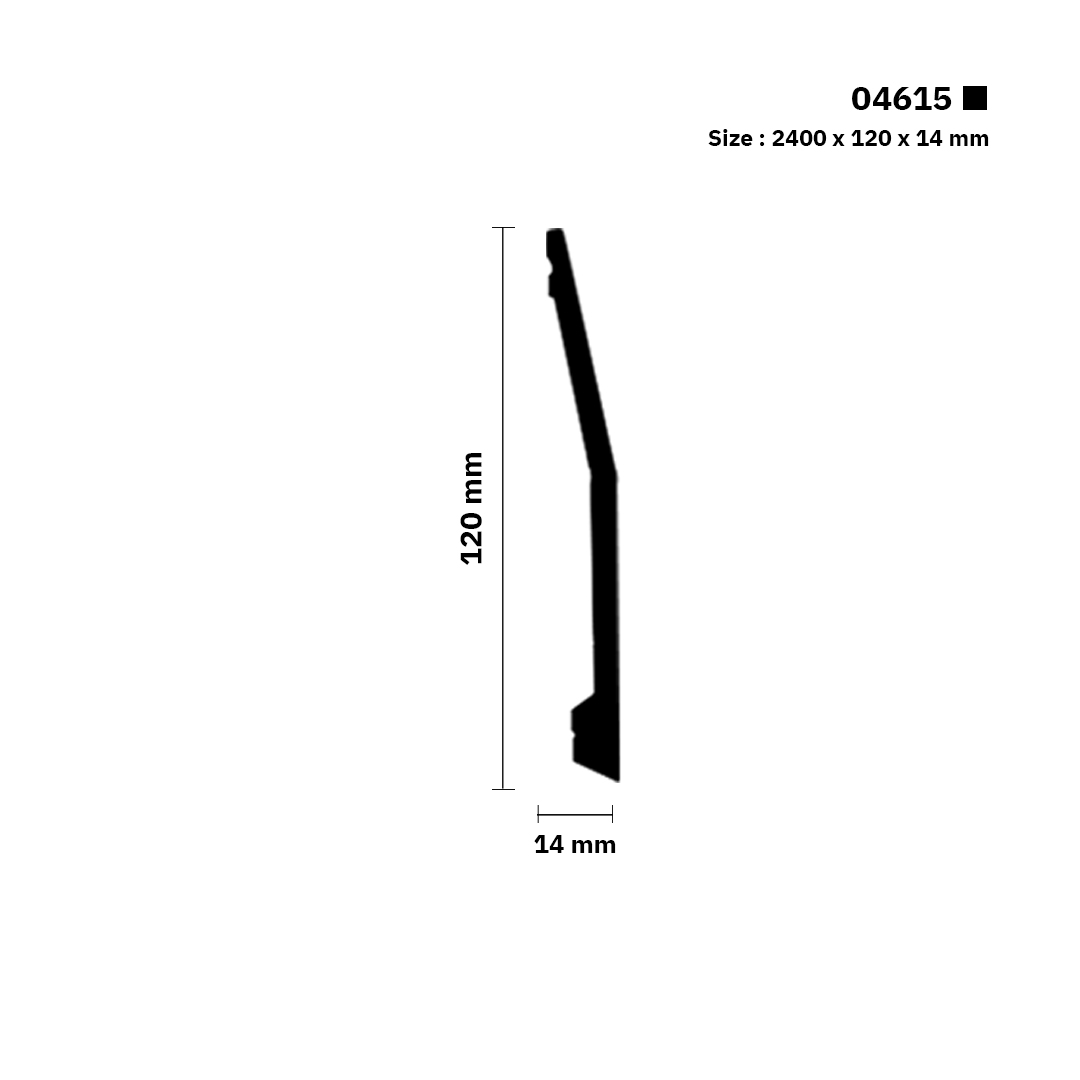 نعلة فايبر 12 سم | 4615 | القطعـة 2.4 متـر سعر المتر الطولي 10.73 ر.س - الصورة 2