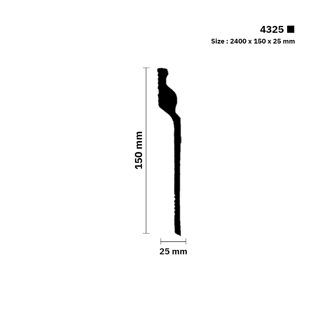 نعلة فايبر 15 سم | 4325 | القطعة 2.4 متر سعر المتر الطولي 17.25 ر.س ( نعلة تغطية ) - الصورة 2
