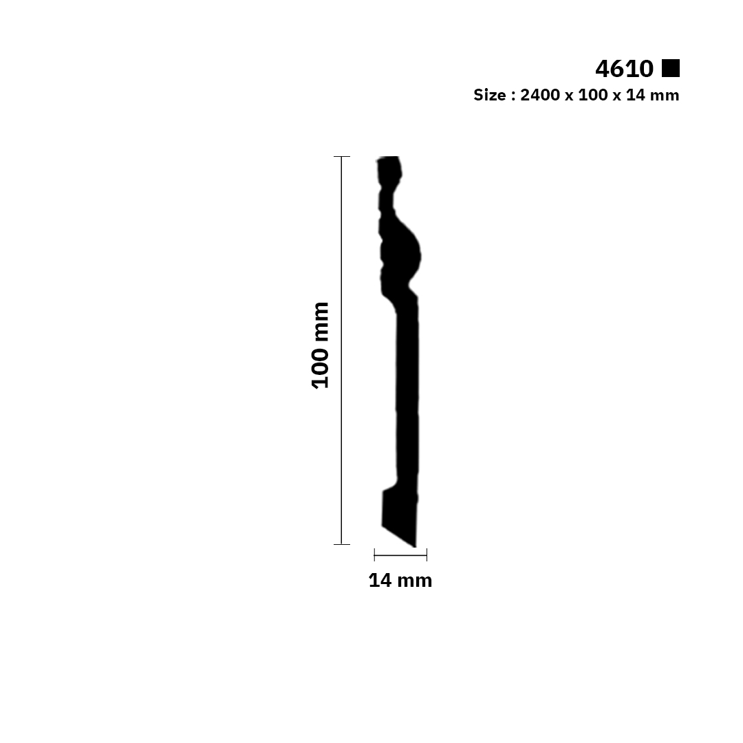 نعلة فايبر 10 سم | 4610 | القطعـة 2.4 متـر سعر المتر الطولي 9.58 ر.س - الصورة 2
