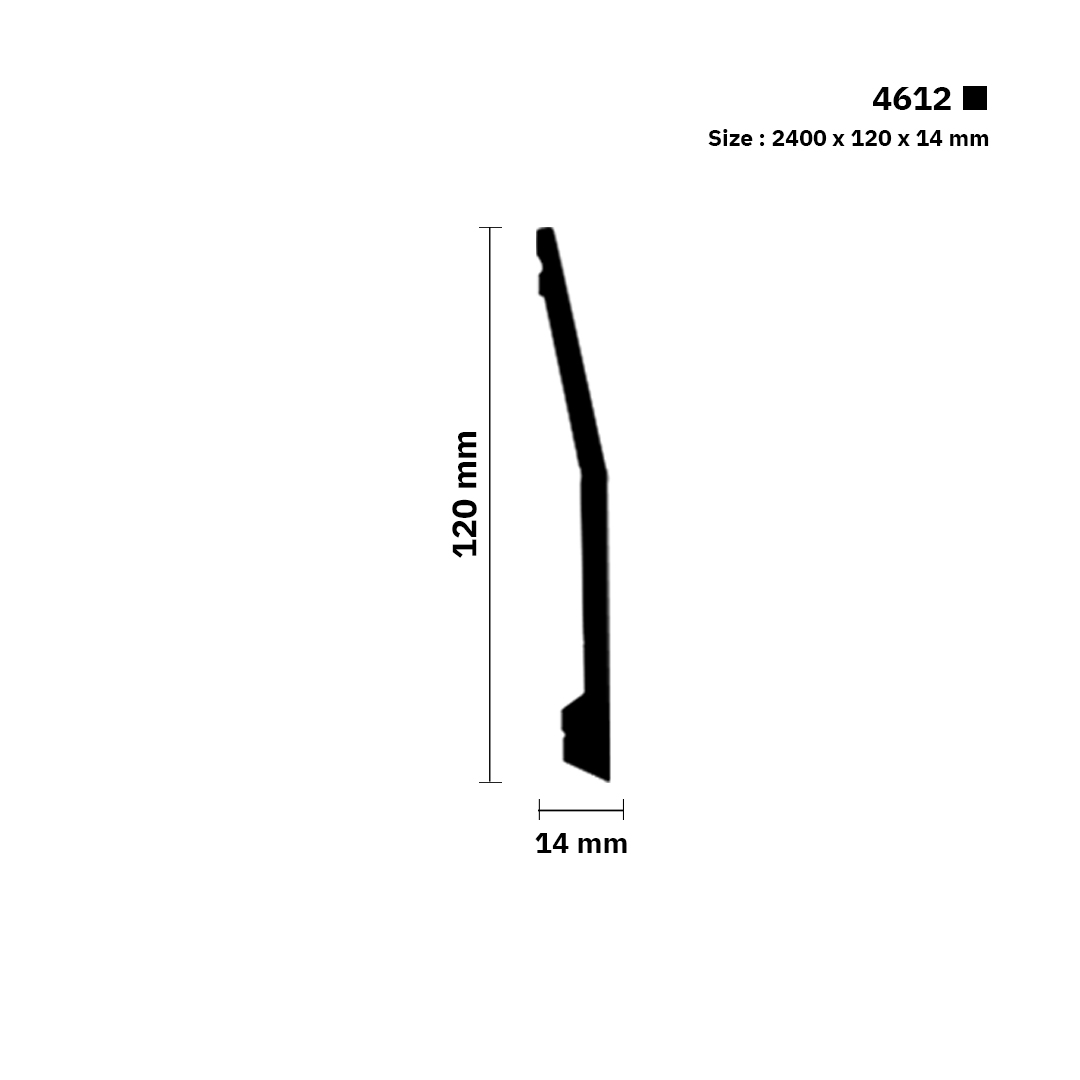 نعلة فايبر 12 سم | 4612 | القطعـة 2.4 متـر سعر المتر الطولي 10.73 ر.س - الصورة 2
