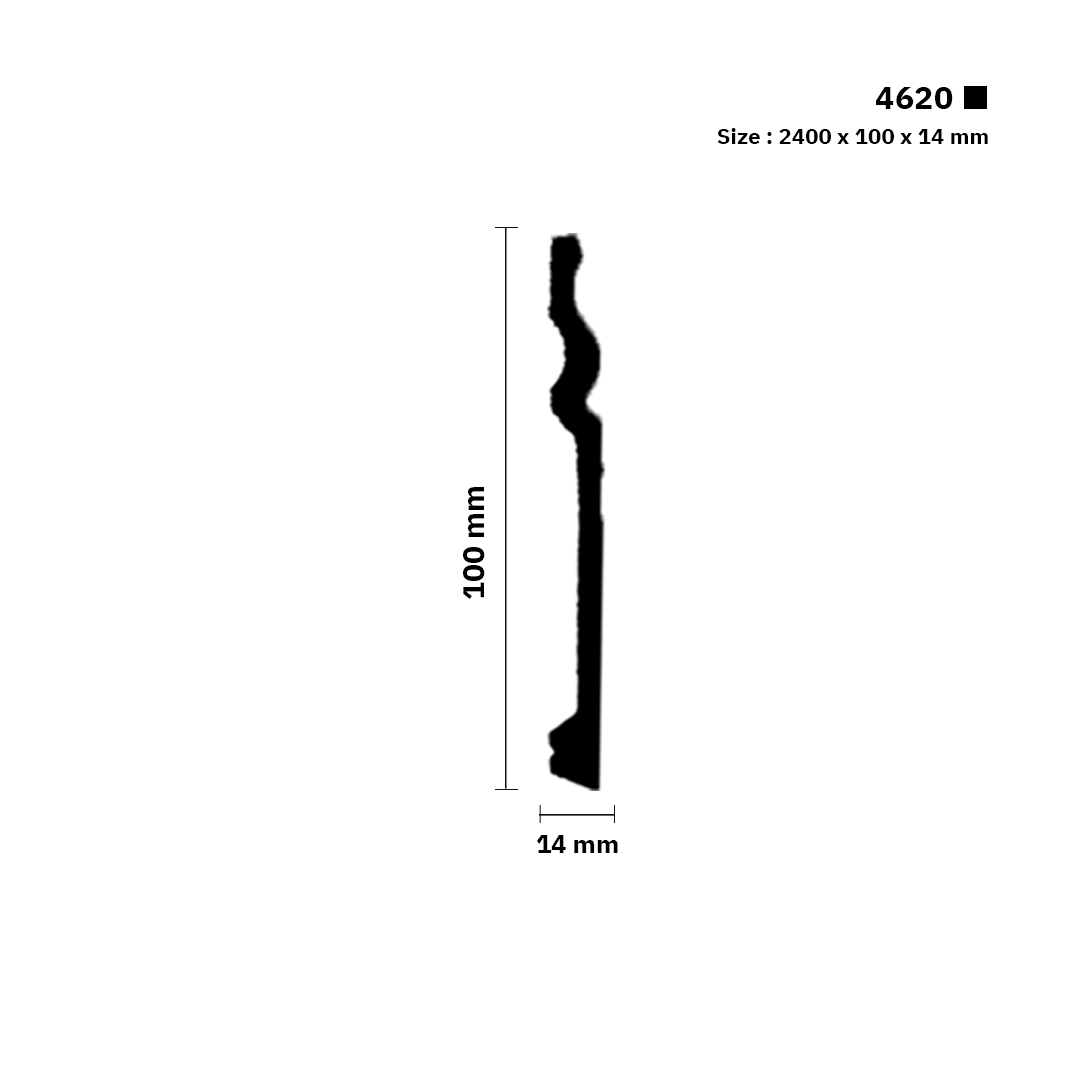 نعلة فايبر 10 سم | 4620 | القطعـة 2.4 متـر سعر المتر الطولي 9.58 ر.س - الصورة 2
