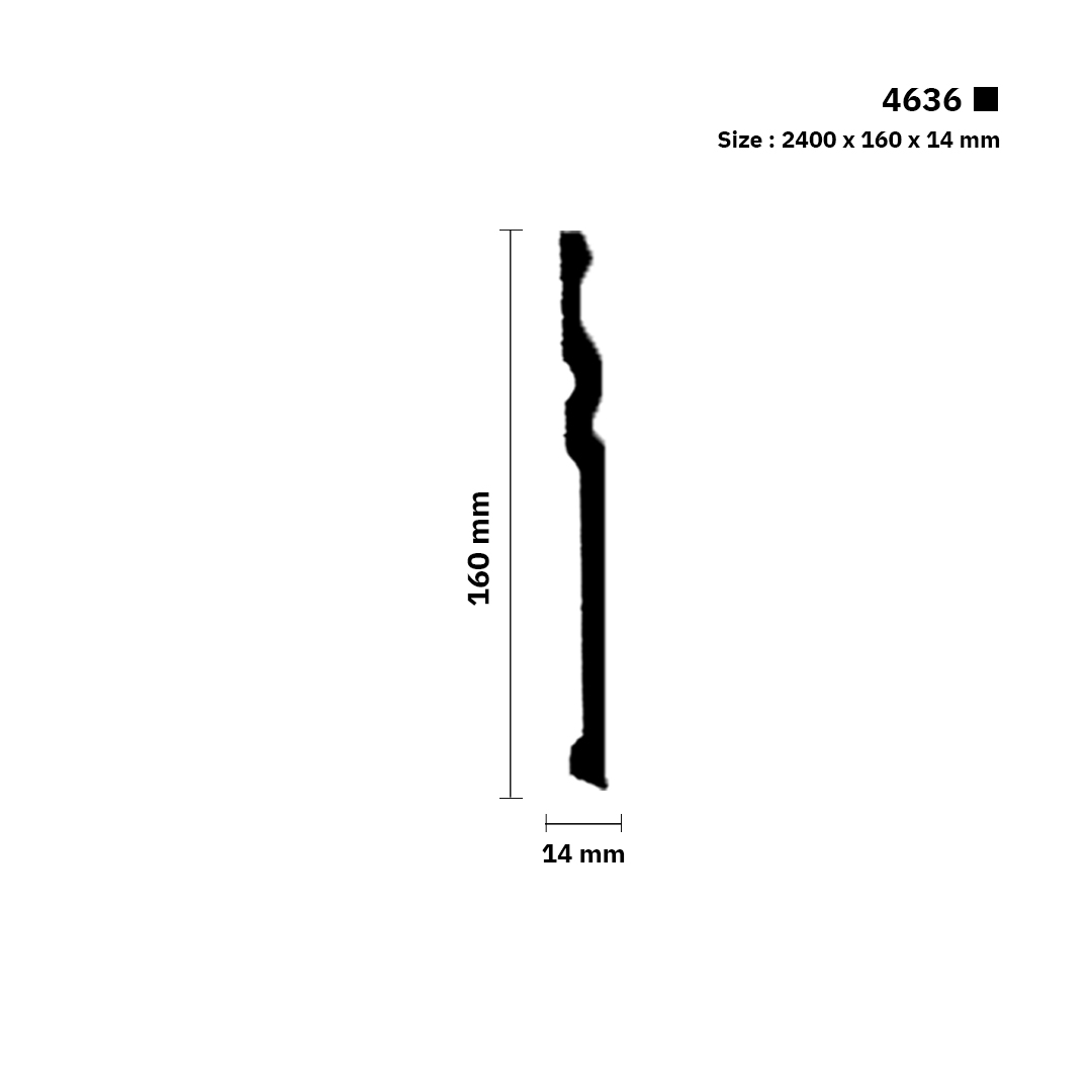 نعلة فايبر 16 سم | 4636 | القطعـة 2.4 متـر سعر المتر الطولي 17.25 ر.س - الصورة 2