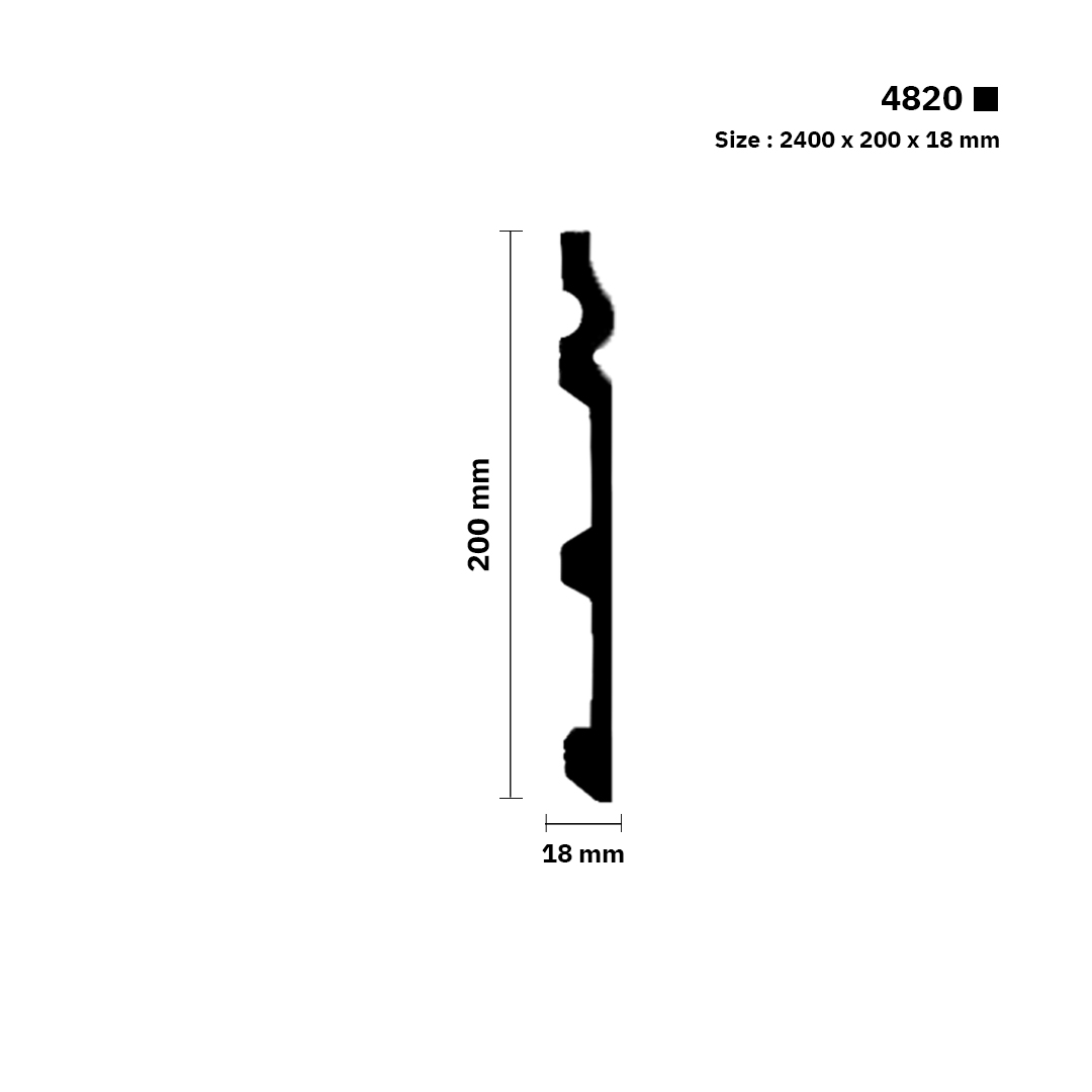 نعلة فايبر 20 سم | 4820 | القطعـة 2.4 متـر سعر المتر الطولي 24.92 ر.س - الصورة 2