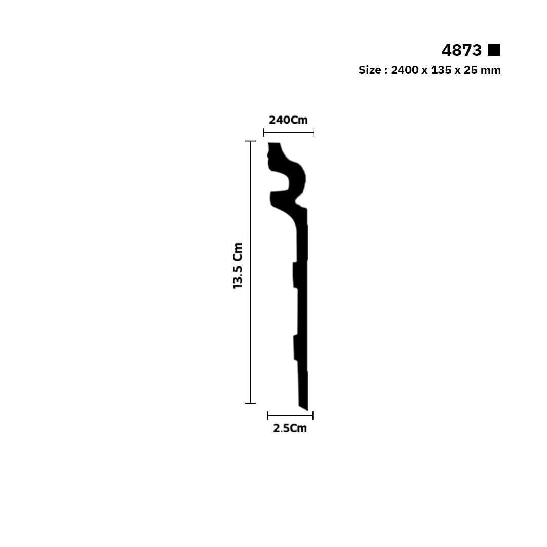 نعلة فايبر 13.5 سم | 4873 | القطعة 2.4 متر سعر المتر الطولي 13.42 ر.س ( نعلة تغطية ) - الصورة 2