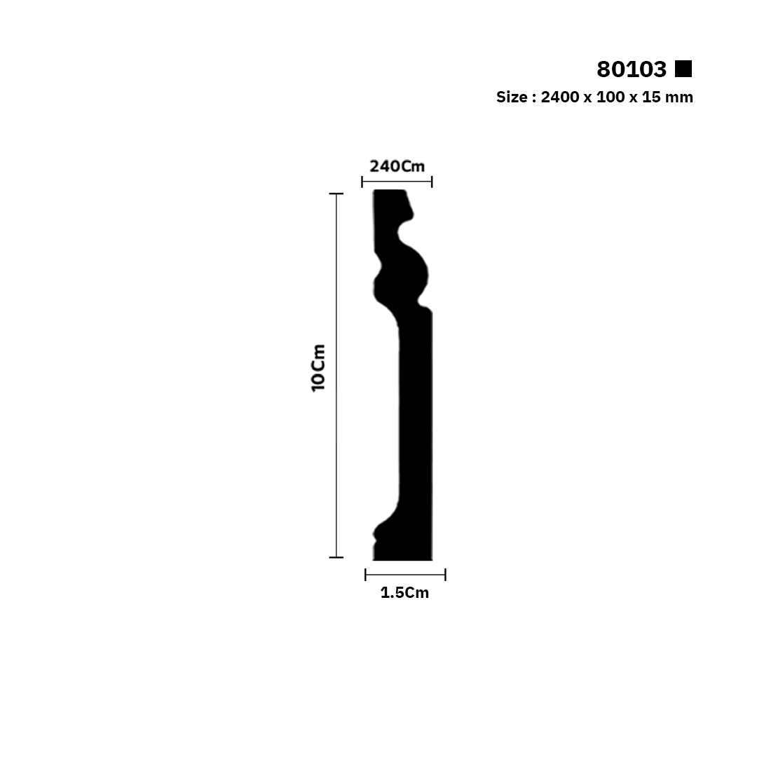 نعلة فايبر 10 سم | 80103 | القطعـة 2.4 متـر سعر المتر الطولي 5.99 ر.س - الصورة 2