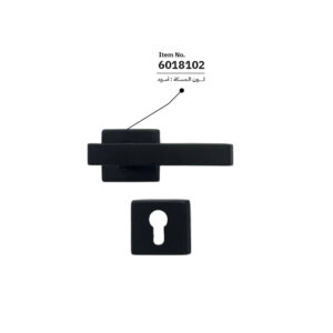 طقم ماسكة باب مع كيلون مع سلندر لون أسود 6018102