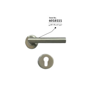 طقم ماسكة باب مع كيلون مع سلندر لون فضي 6018111