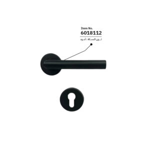 طقم ماسكة باب مع كيلون مع سلندر لون أسود 6018112