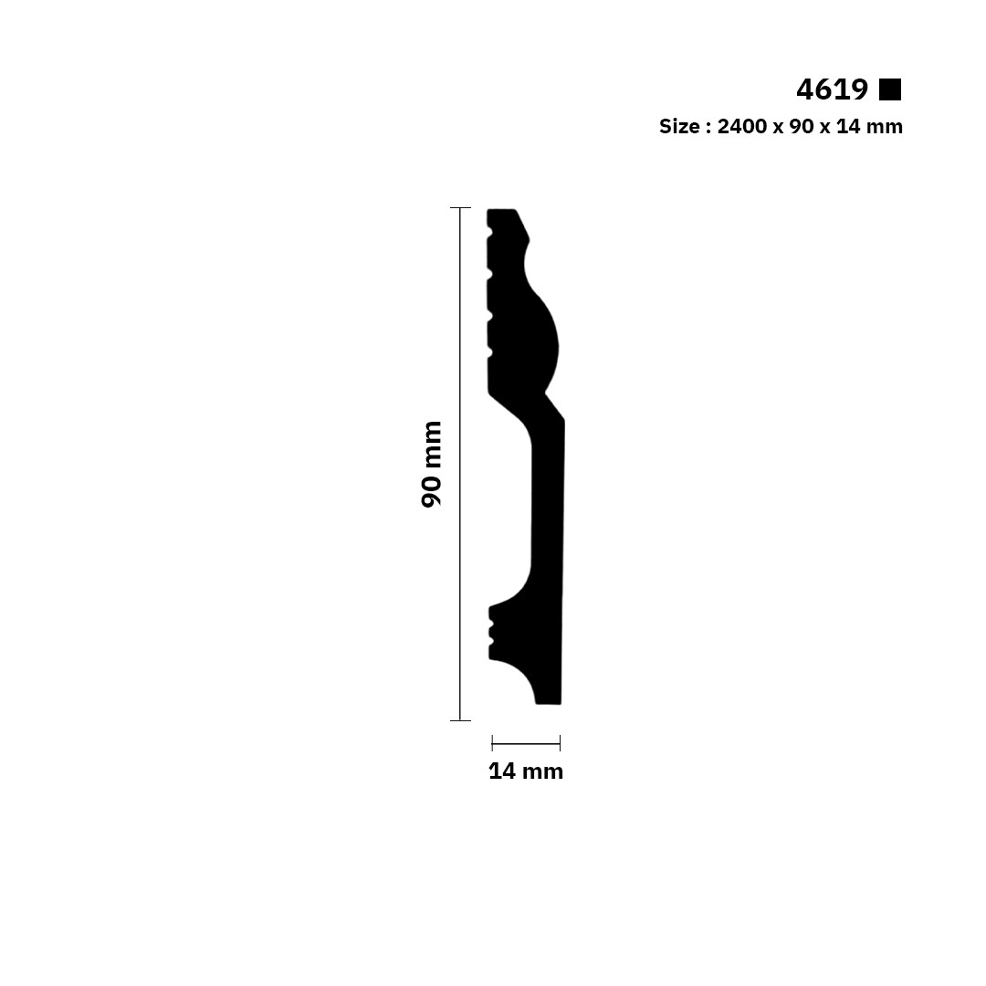 نعلة فايبر 9 سم | 4619 | القطعـة 2.4 متـر سعر المتر الطولي 5.99 ر.س - الصورة 2