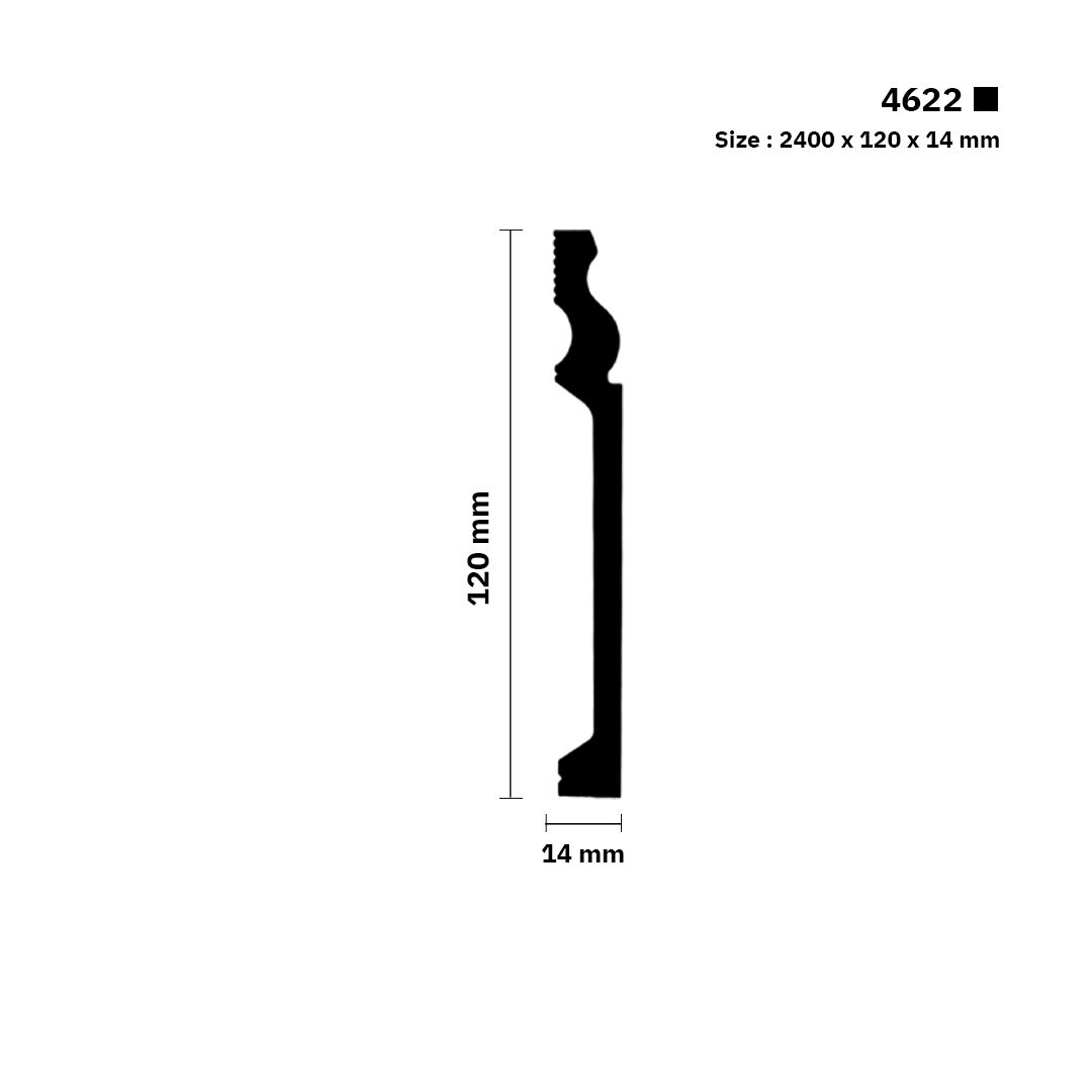 نعلة فايبر 12 سم | 4622 | القطعـة 2.4 متـر سعر المتر الطولي 11.5 ر.س - الصورة 2