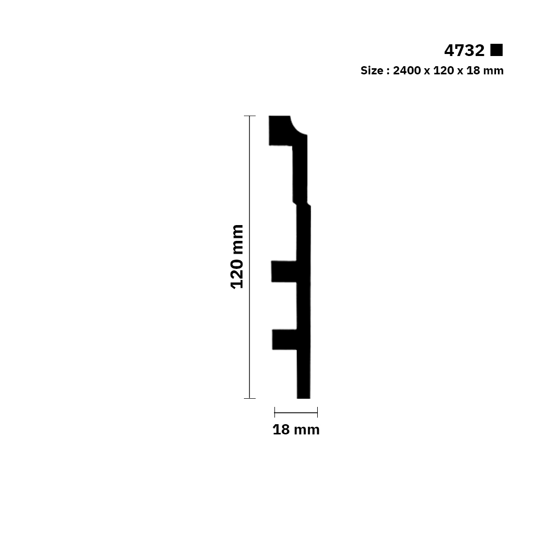 نعلة فايبر 12 سم | 4732 | القطعـة 2.4 متـر سعر المتر الطولي 11.5 ر.س - الصورة 2