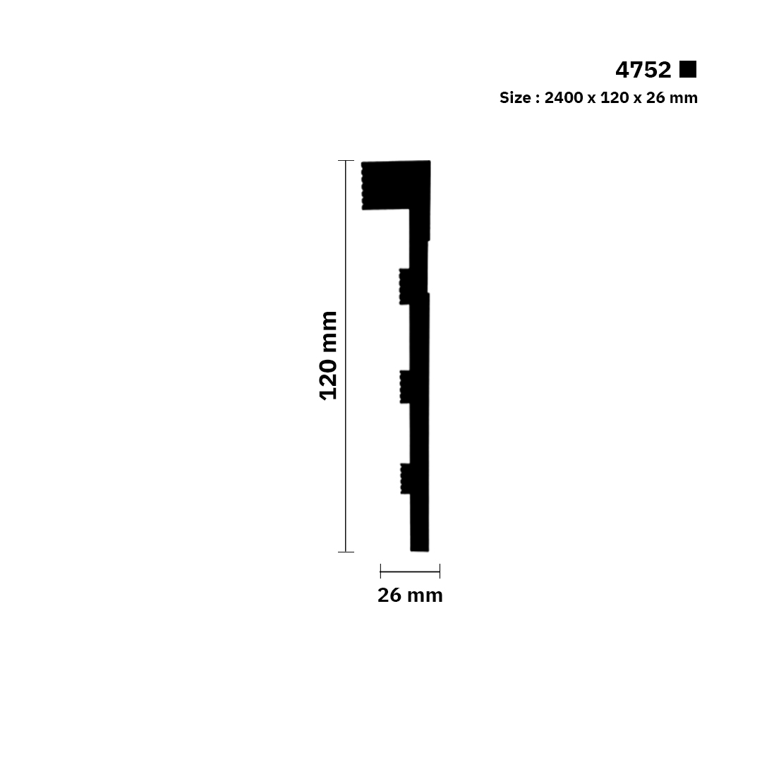 نعلة فايبر 12 سم | 4752 | القطعـة 2.4 متـر سعر المتر الطولي 11.5 ر.س - الصورة 2
