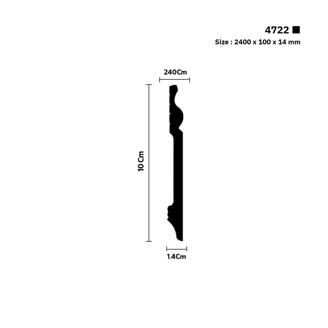 نعلة فايبر 10 سم | 4722 | القطعـة 2.4 متـر سعر المتر الطولي 9.58 ر.س - الصورة 2