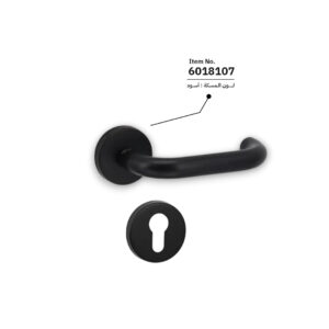 طقم ماسكة باب مع كيلون مع سلندر لون أسود 6018107